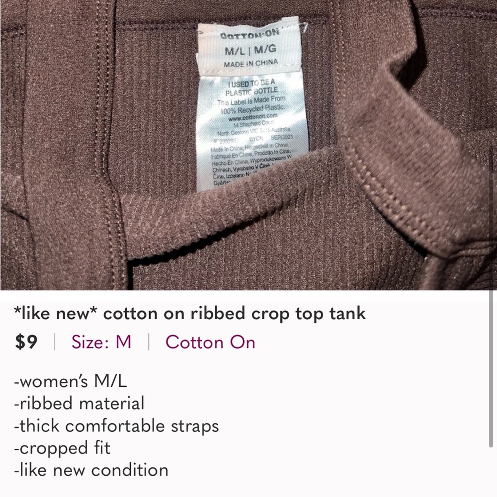 Cotton On Ribbed Tank Tops - Picture 4 of 4